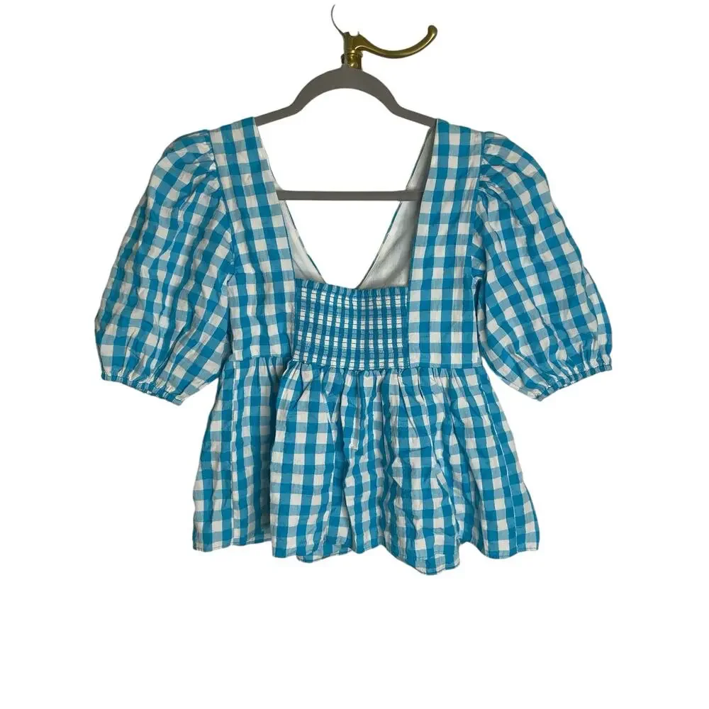 Lilly Pulitzer Sarafina Gingham Babydoll Boho Preppy Casual Office Coquette 0